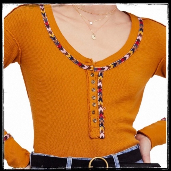 Free People Tops - Free People Rainbow Thermal Top